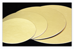 Kartónová podložka kruh 20cm, zlatý