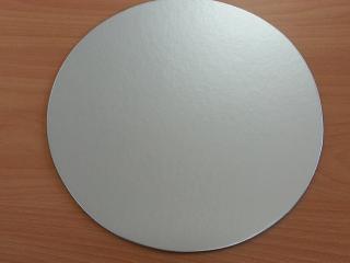 Kartónová podložka kruh 20 cm, strieborný