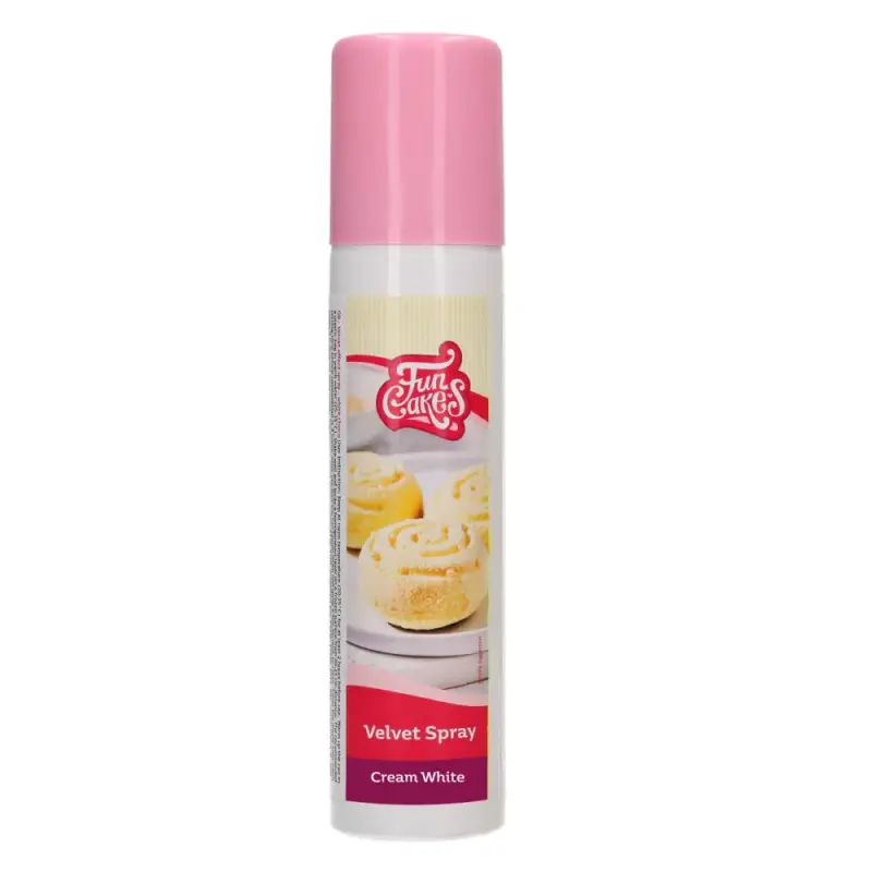 Fun Cakes Zamatový (velvet) sprej biela čokoláda (cream white) 100 ml