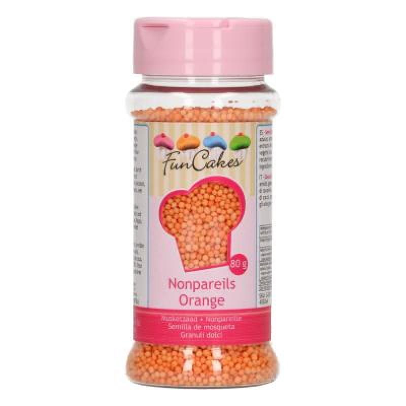 Cukrové mini perličky oranžové 80 g