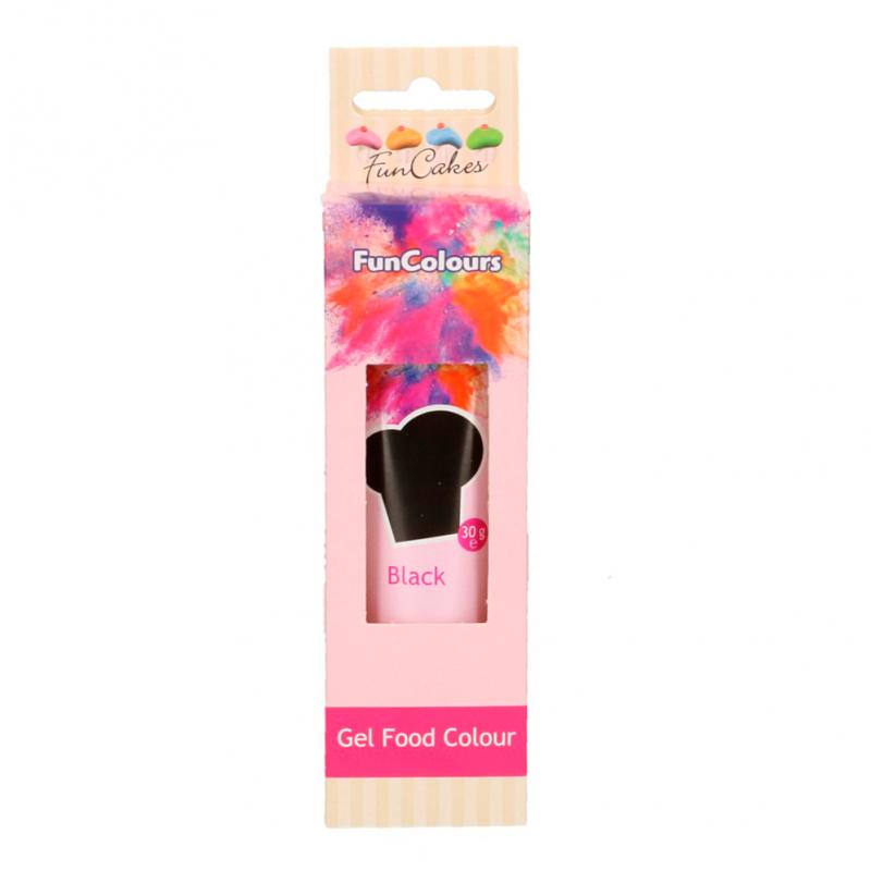 Farba gélová Black, čierna  30g