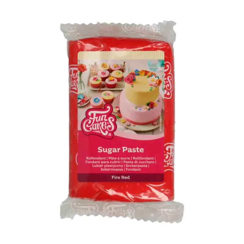 FunCakes Cukrová pasta Fire Red ohnivo červená 250 g
