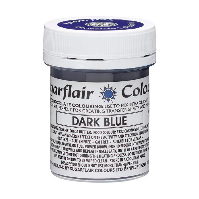 Farba do čokolády DarkBlue, tmavo modrá 35g