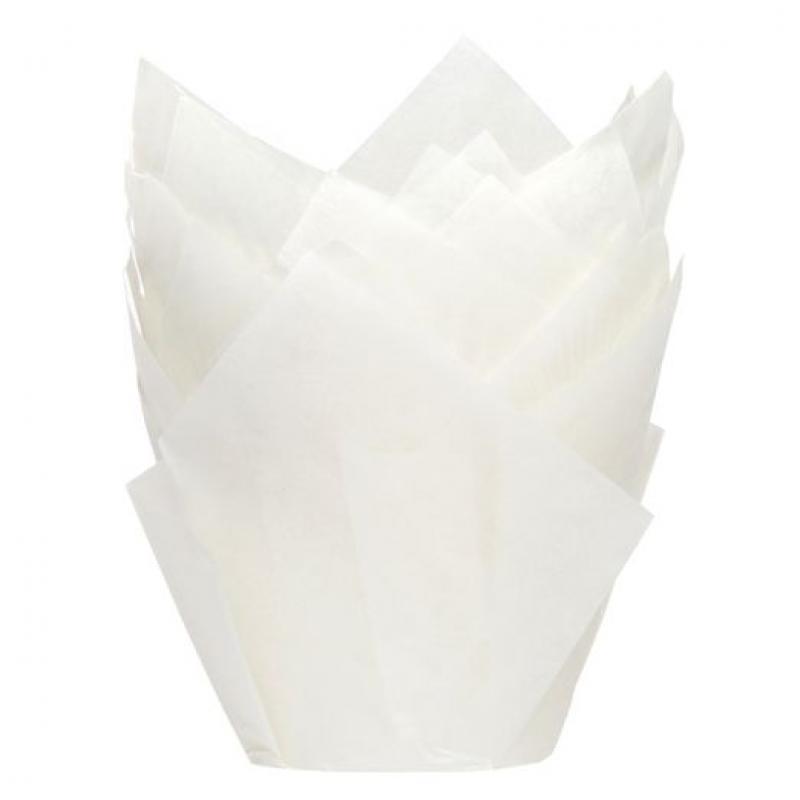 Košíčky tulipán biele 36 ks