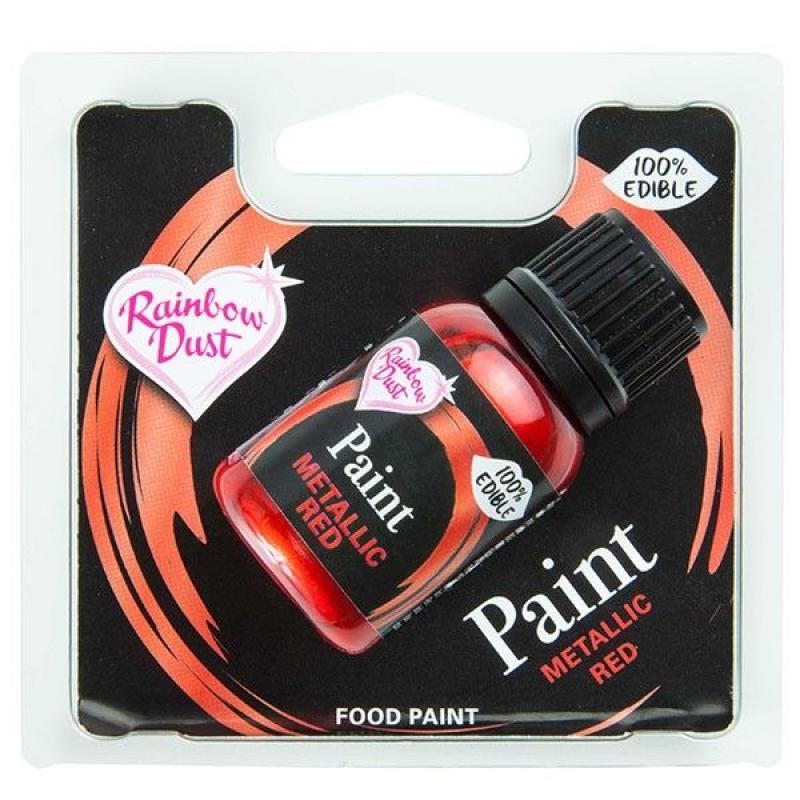 Farba Metallic Red červená na maľovanie  25 ml